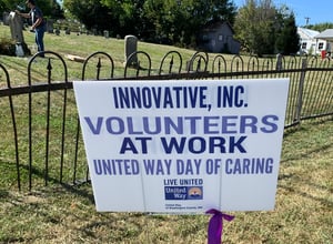Innovative, Inc. United Way Day of Caring Volunteer Sign